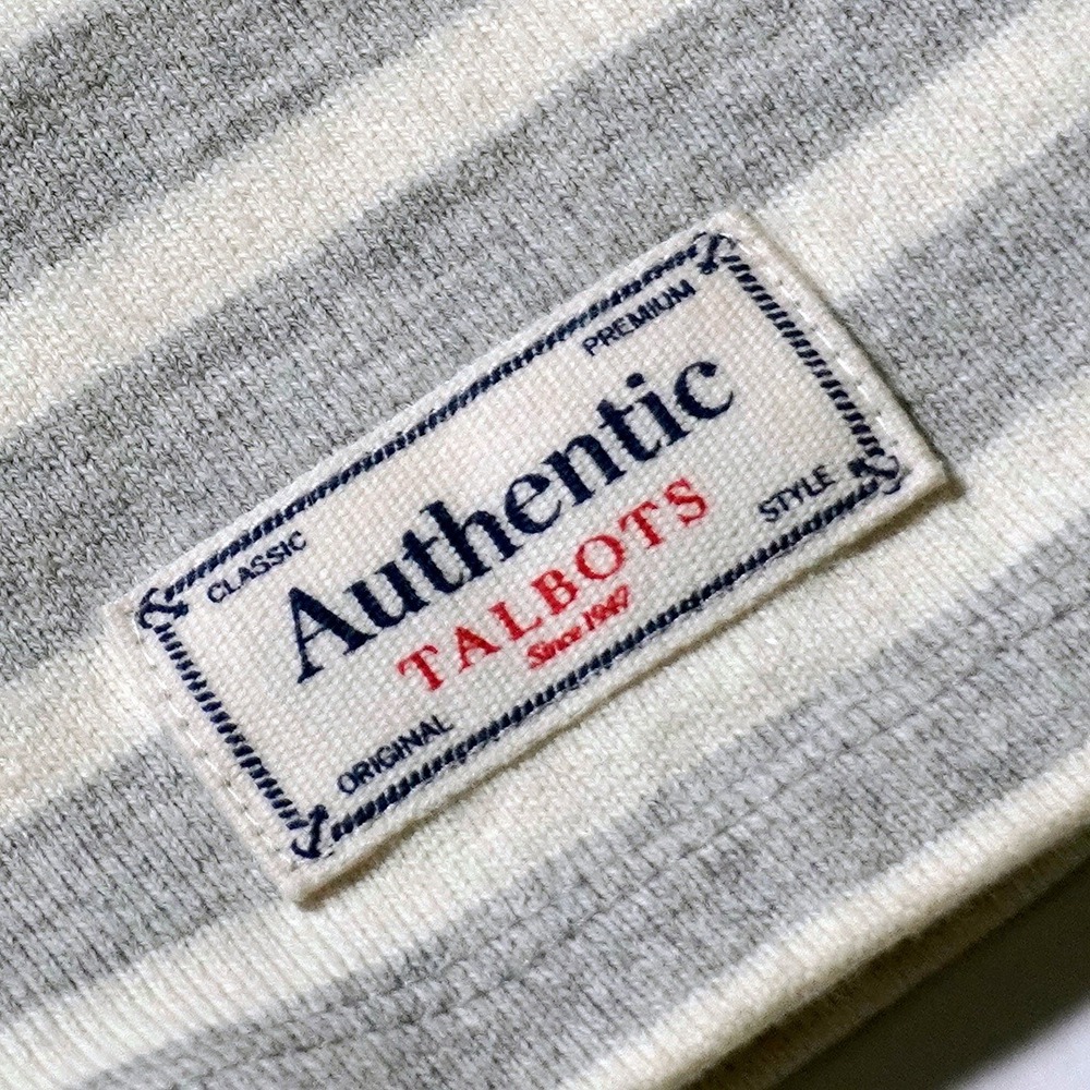 Talbots Hamilton Stripe Authentic Tee Size‎ M Cotton Pastel Boat Neck Top Cream - Picture 5 of 8